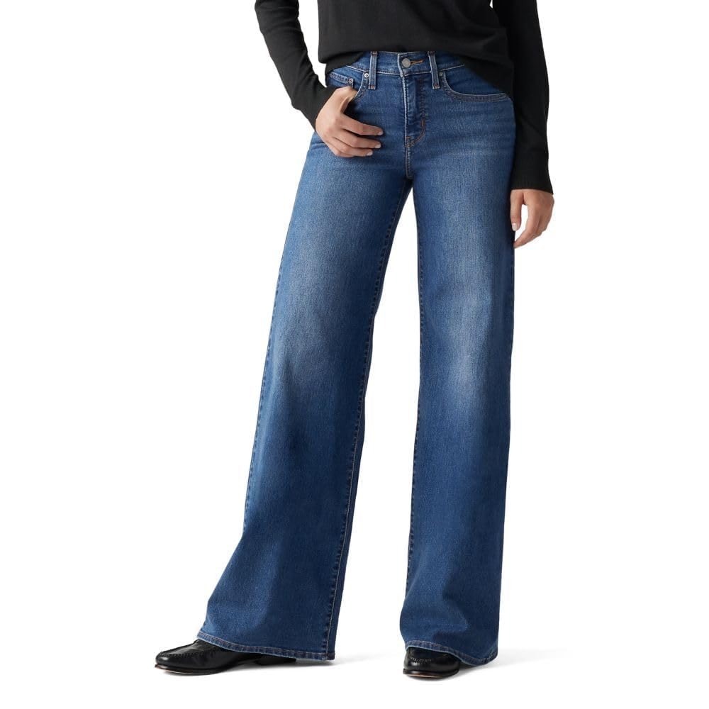 NWT Levis Women 318 Shaping Wide Leg Jeans Clever Girl Blue 31x32